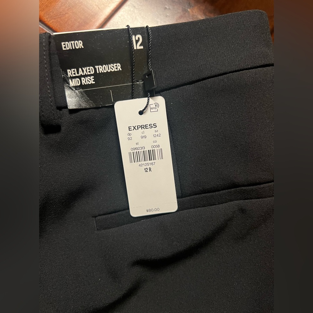 Express Editor Wide Leg Trouser size 12R nwt